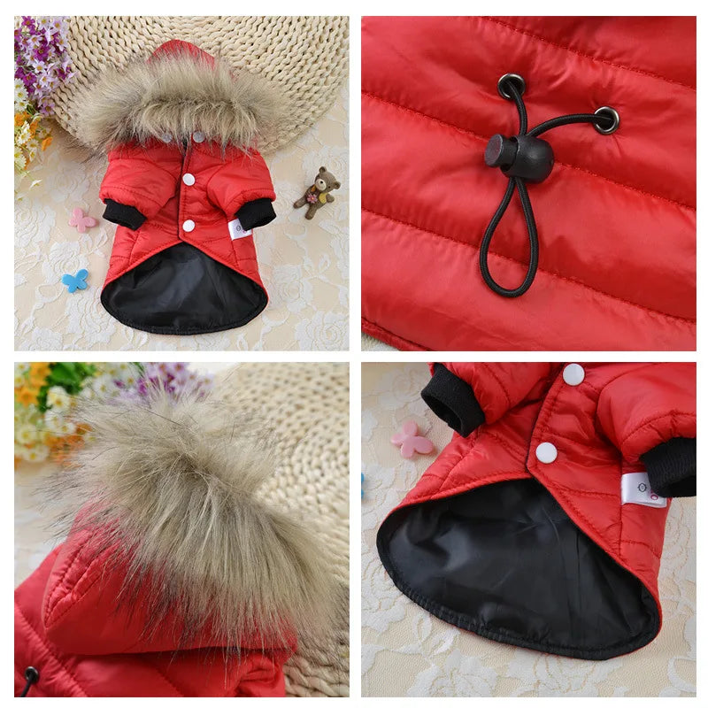 Outfits Warm Small Dog Clothes Winter Pet Dog Coat for Chihuahua Soft Fur Hood Puppy Jacket Clothing for Dogs Chihuahua