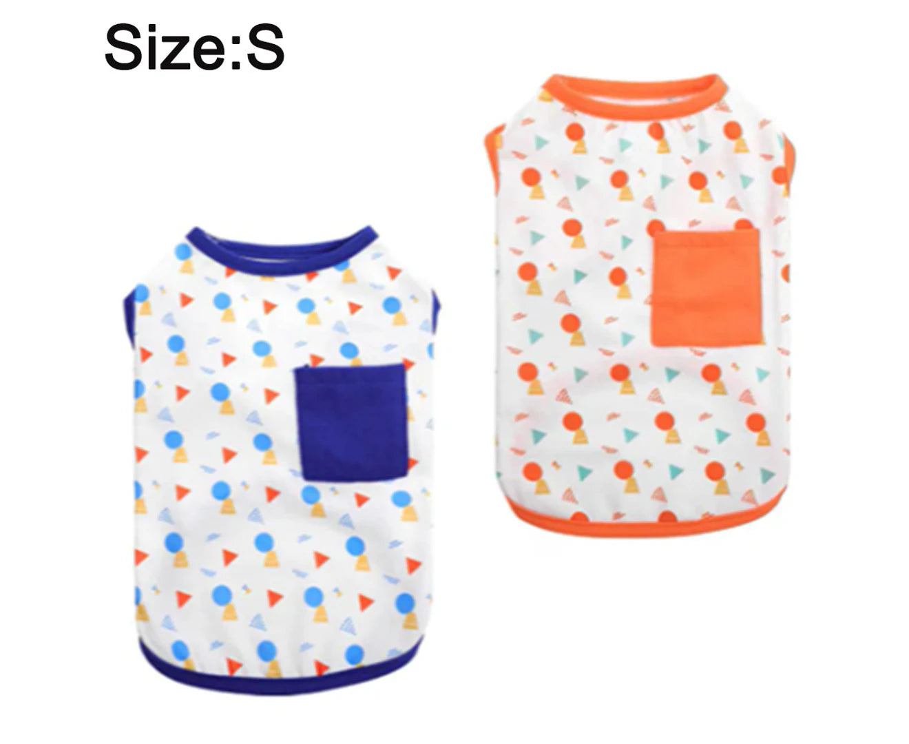 2 Pieces of Pet Clothes Spring and Summer Dog Clothes Pet Starry Sky Pocket T-Shirt Vest (S)