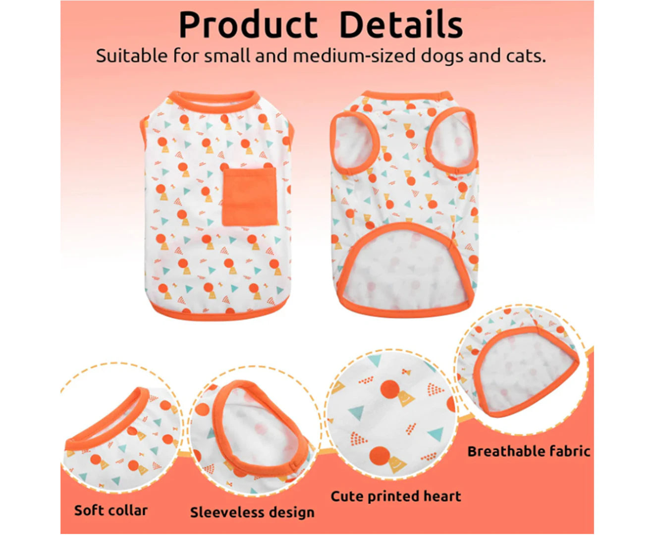 2 Pieces of Pet Clothes Spring and Summer Dog Clothes Pet Starry Sky Pocket T-Shirt Vest (S)